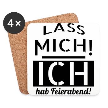 ich hab Feierabend - Untersetzer (4er-Set) - Weiß - Vorne