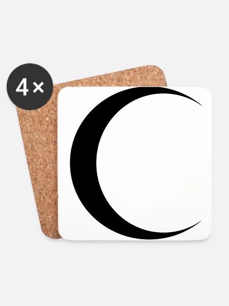 Moon - Coasters (set of 4) - white