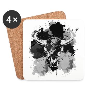 Bull - Coasters (set of 4) - white - Front