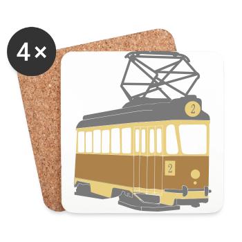 Turku tram - Coasters (set of 4) - white - Front