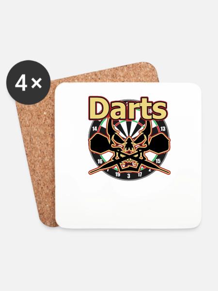 Darts - Untersetzer (4er-Set) - Weiß