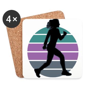 Trail Marathon Athlétisme Walker Ultrarun Sport - Dessous de verre (lot de 4) - blanc - Devant