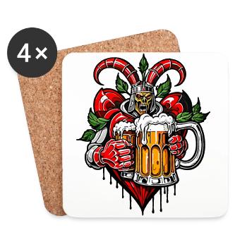 I love beer - Coasters (set of 4) - white - Front
