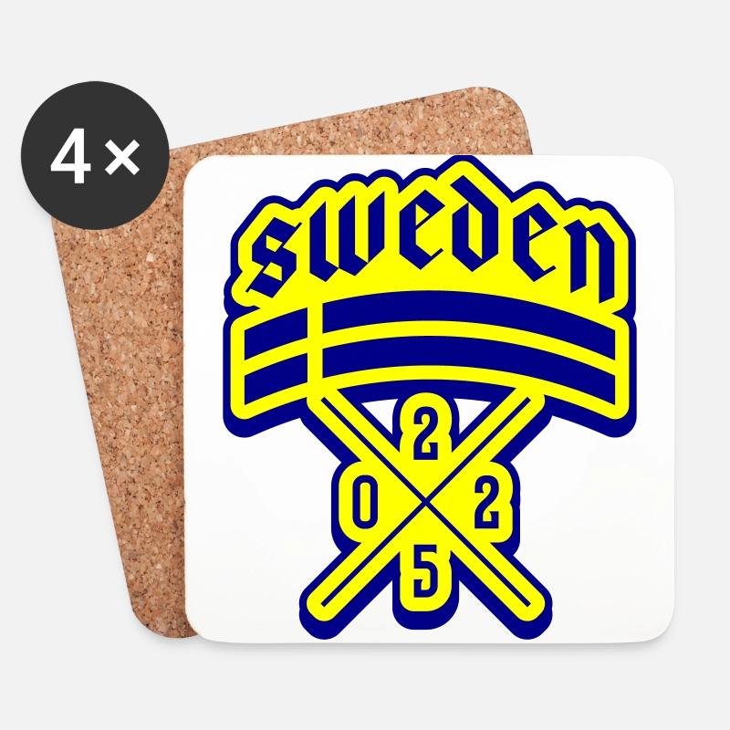 Schweden 2025 - Untersetzer (4er-Set) - Weiß