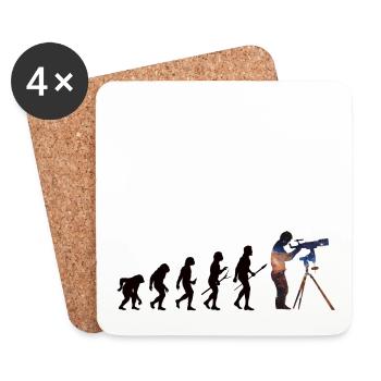 Astronomy Evolution Astrophotography Gift - Coasters (set of 4) - white - Front
