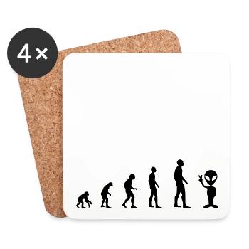 Alien Extra-Sci Fi - Evolution - Dessous de verre (lot de 4) - blanc - Devant