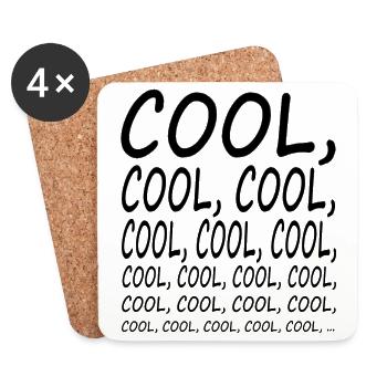 COOL drôles 99 Déclaration hommes femmes - Dessous de verre (lot de 4) - blanc - Devant