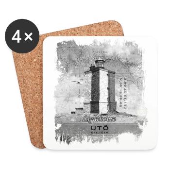 UTÖ LIGHTHOUSE VÊTEMENTS ET IDÉES CADEAUX - 160 Produits - Dessous de verre (lot de 4) - blanc - Devant