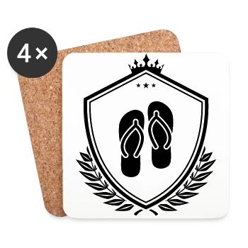 Flip-flops icon - Coasters (set of 4) - white - Front