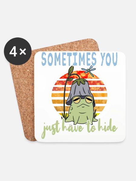 Depressionen Depression Frosch - Untersetzer (4er-Set) - Weiß