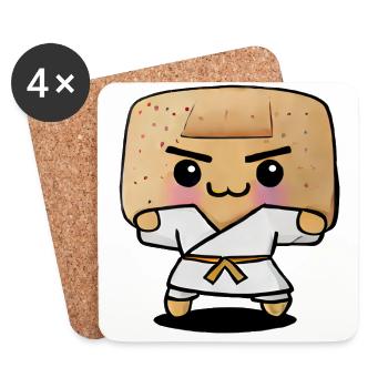 Karate Toast - Untersetzer (4er-Set) - Weiß - Vorne