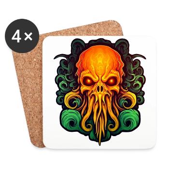 Cthulhu Halloween - Dessous de verre (lot de 4) - blanc - Devant