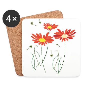 Daisies - Coasters (set of 4) - white - Front