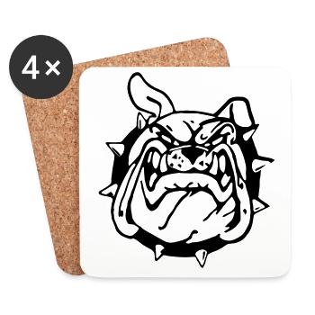 Bulldog Anglais, le sourire trompeur... - Dessous de verre (lot de 4) - blanc - Devant