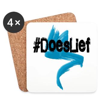 doeslief - express your heart - respect - Coasters (set of 4) - white - Front