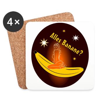 Alles Banane - Untersetzer (4er-Set) - Weiß - Vorne