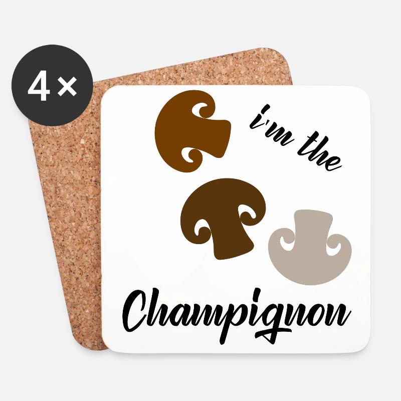 I'm the Champignon - Untersetzer (4er-Set) - Weiß
