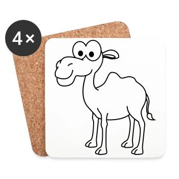Camel Comic - Coasters (set of 4) - white - Front