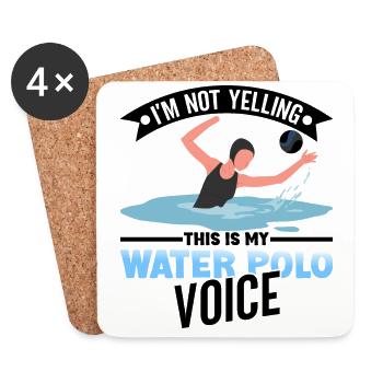 Water polo player water polo team coach - Coasters (set of 4) - white - Front