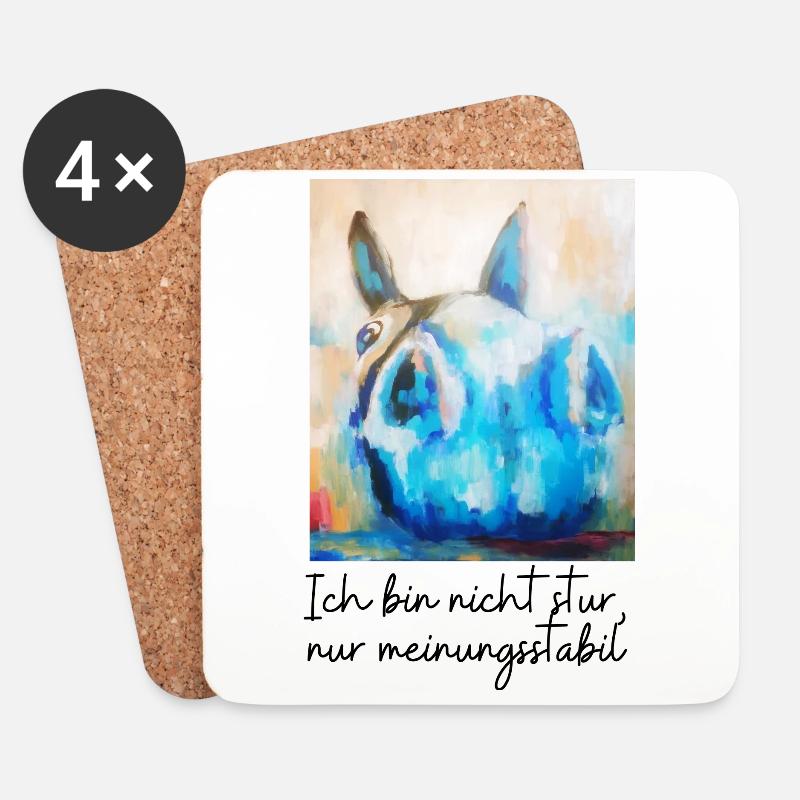 Mulli "Valentin" - Untersetzer (4er-Set) - Weiß