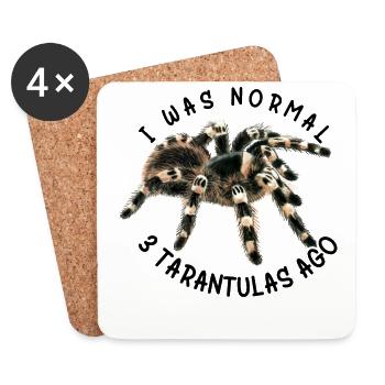 Tarantule Papa Tarentule Tarentule de collection - Dessous de verre (lot de 4) - blanc - Devant