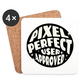 Pixel Perfect UI/UX User Experience UX Designer - Untersetzer (4er-Set) - Weiß - Vorne