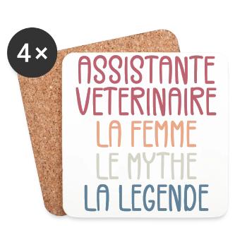 Veterinary Assistant - Coasters (set of 4) - white - Front