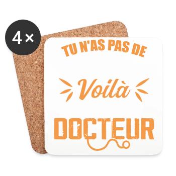 That's Why I'm a Doctor - Doctor Gift - Coasters (set of 4) - white - Front