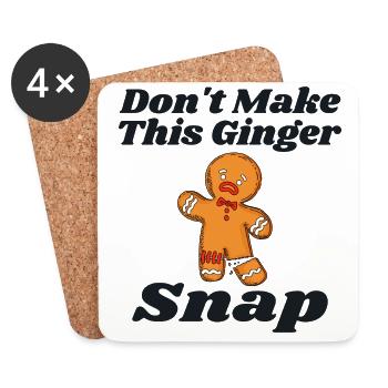 Don't Make This Ginger Snap Redhead Gift Christmas - Coasters (set of 4) - white - Front