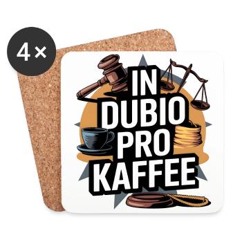 Tasse Kaffee Spruch Richter Jurist lustig Gericht - Untersetzer (4er-Set) - Weiß - Vorne