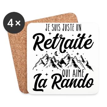 Just a retiree who loves hiking, retirement - Coasters (set of 4) - white - Front