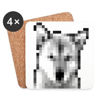 Jindo Mosaik - Untersetzer (4er-Set) - Weiß - Vorne