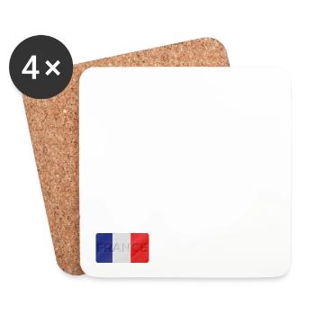 France - Coasters (set of 4) - white - Front