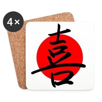 Joy - Coasters (set of 4) - white - Front
