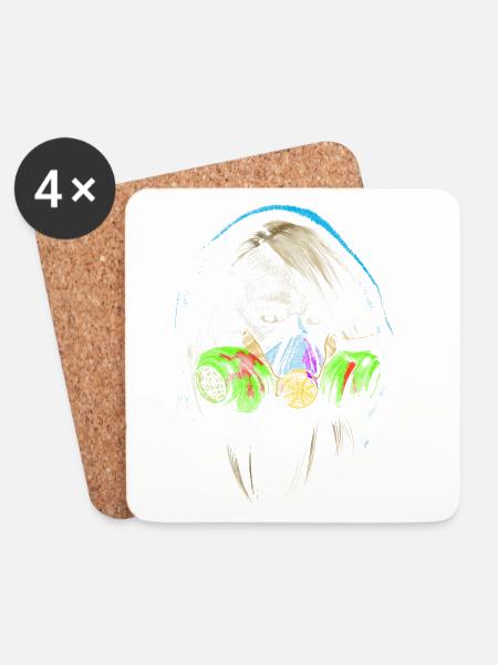 graffiti - Coasters (set of 4) - white