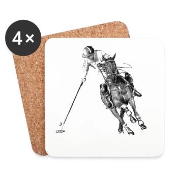 polo sport - Dessous de verre (lot de 4) - blanc - Devant