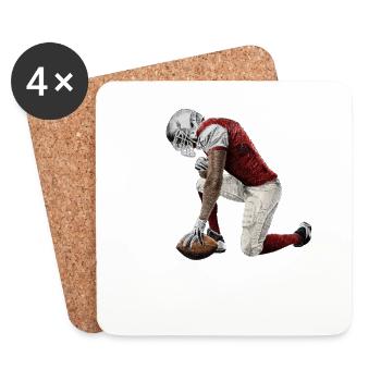 American football - Coasters (set of 4) - white - Front