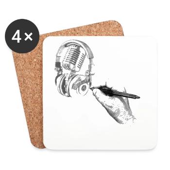 Art - Dessous de verre (lot de 4) - blanc - Devant