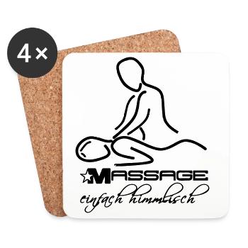 Massage Masseur Physiotherapie Medizin Beruf - Untersetzer (4er-Set) - Weiß - Vorne