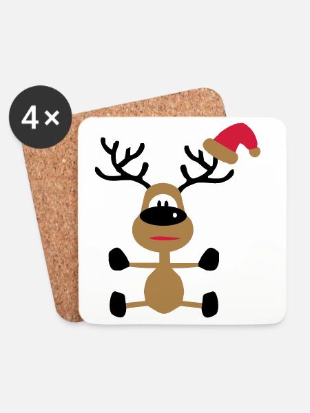 Weihnachten - Untersetzer (4er-Set) - Weiß