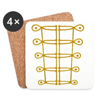 Cirque - Dessous de verre (lot de 4) - blanc - Devant