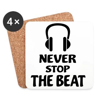 DJ - Coasters (set of 4) - white - Front