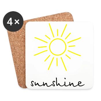 sunshine Sonne - Untersetzer (4er-Set) - Weiß - Vorne