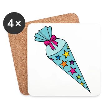 Pomne de sucre de l’école - Dessous de verre (lot de 4) - blanc - Devant