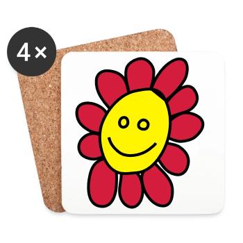 Ich bin eine Blume - Untersetzer (4er-Set) - Weiß - Vorne