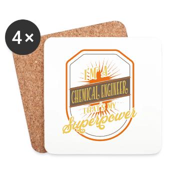 Chemical Engineer Chemical Engineering - Coasters (set of 4) - white - Front