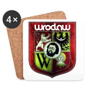 Wrocław - Pologne - Dessous de verre (lot de 4) - blanc - Devant