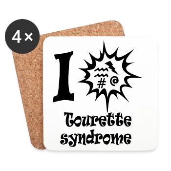 Tourette Syndrome - Coasters (set of 4) - white - Front