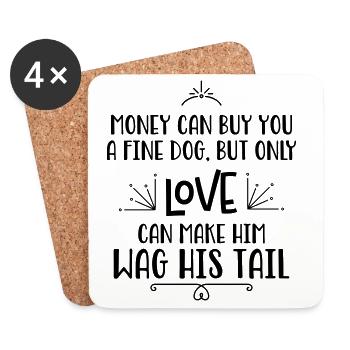Dog lovers - Coasters (set of 4) - white - Front