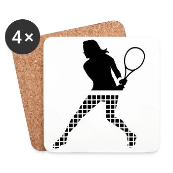 Tennis - Untersetzer (4er-Set) - Weiß - Vorne